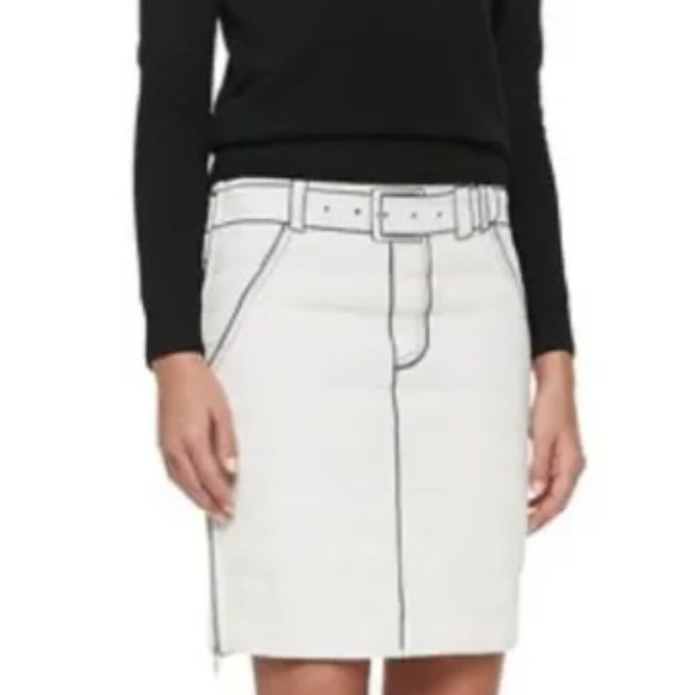 BAND OF OUTSIDERS Tromp L'Oeil SideZip Miniskirt